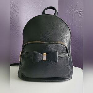Purse Backpack With Bow
